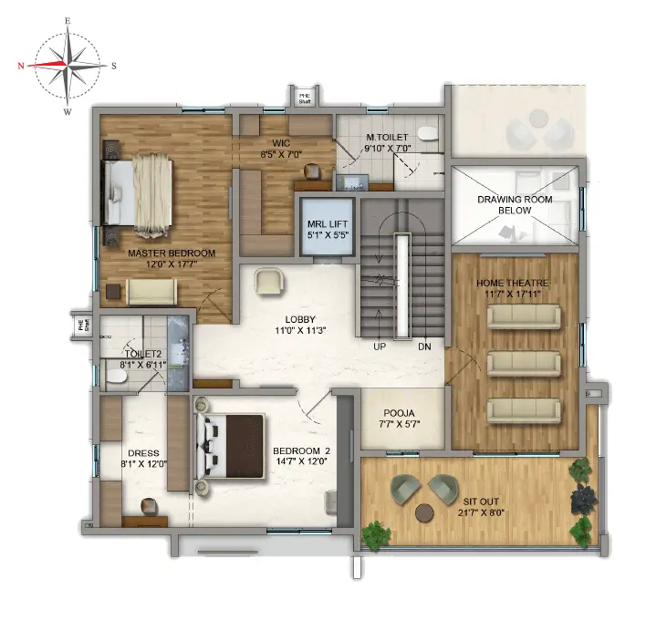 West Villa Unit Plan